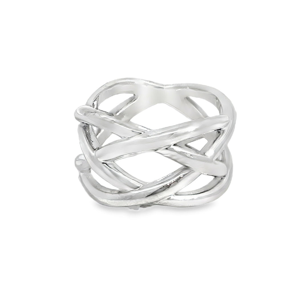 Pre-Owned Tiffany &amp; Co. Sterling Silver 11.5MM Wide Band Ring – Size 6