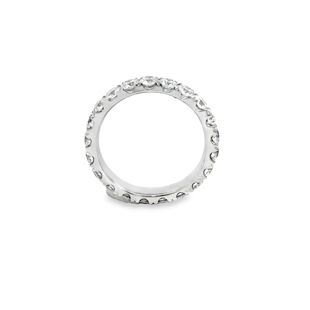 1.75 CTW Diamond Eternity Band 18K White Gold – 3MM Wide
