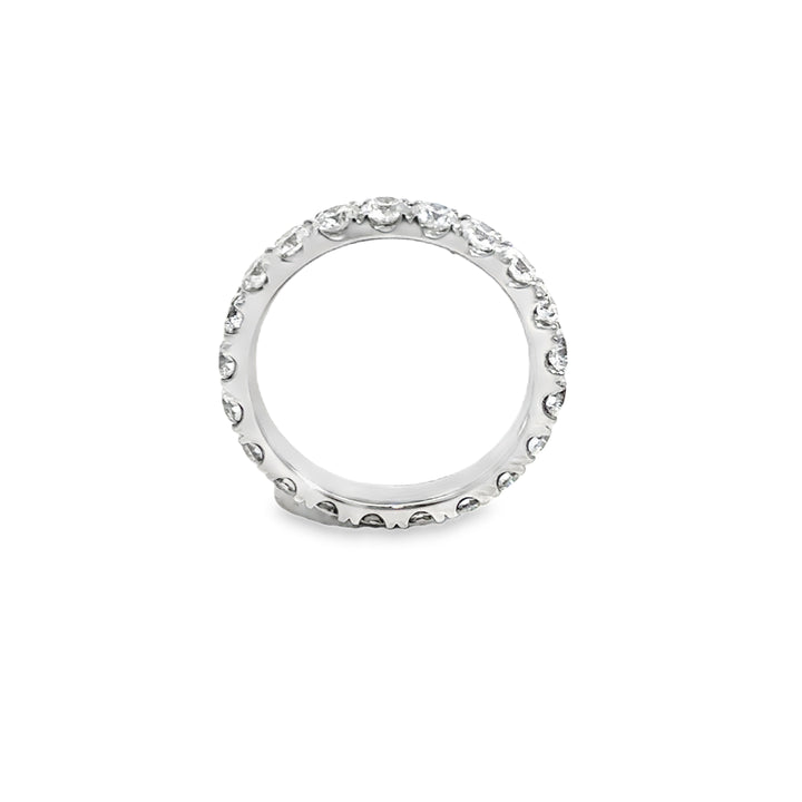 1.75 CTW Diamond Eternity Band 18K White Gold – 3MM Wide