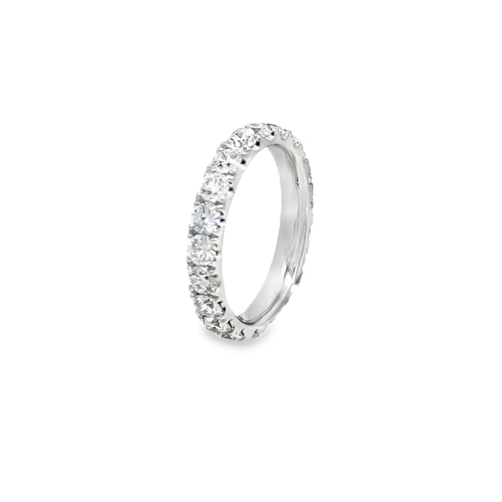 1.75 CTW Diamond Eternity Band 18K White Gold – 3MM Wide