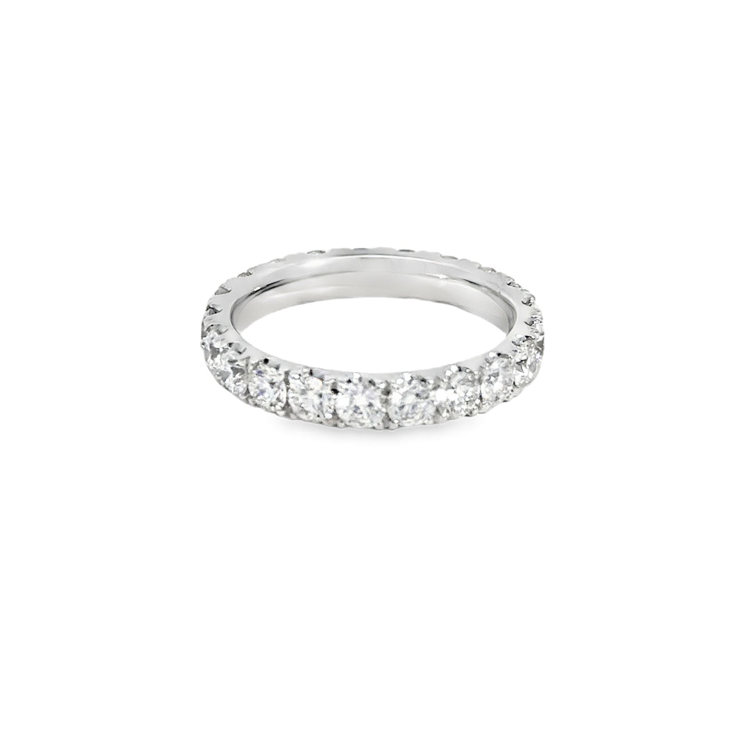 1.75 CTW Diamond Eternity Band 18K White Gold – 3MM Wide