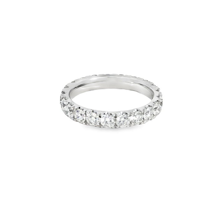 1.75 CTW Diamond Eternity Band 18K White Gold – 3MM Wide
