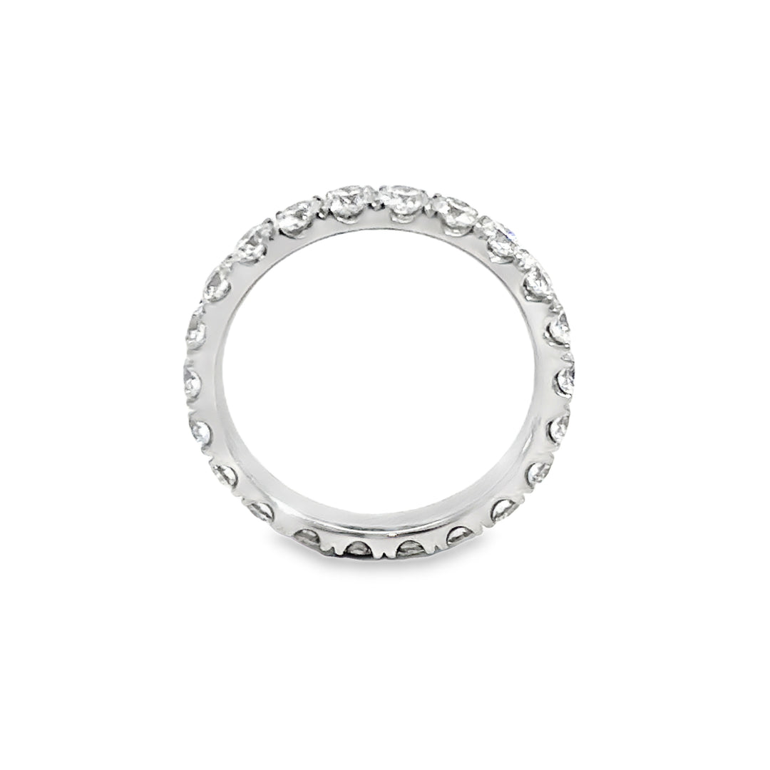 1.83 CTW Diamond Eternity Band 18K White Gold – 3MM Wide