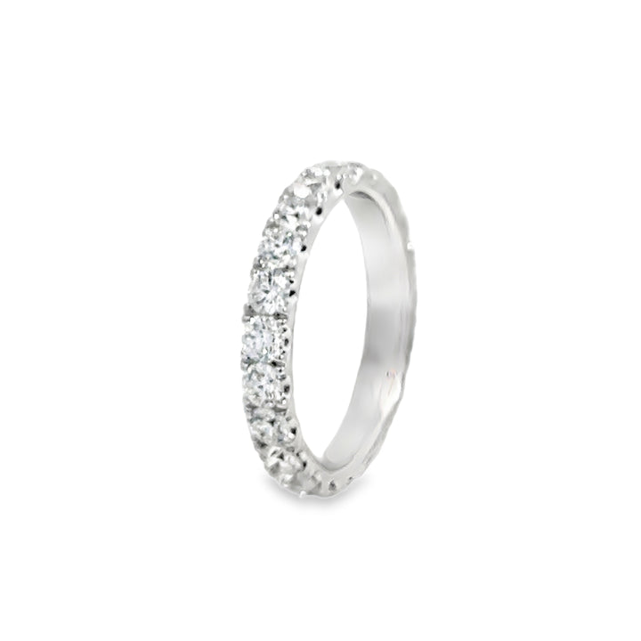 1.83 CTW Diamond Eternity Band 18K White Gold – 3MM Wide