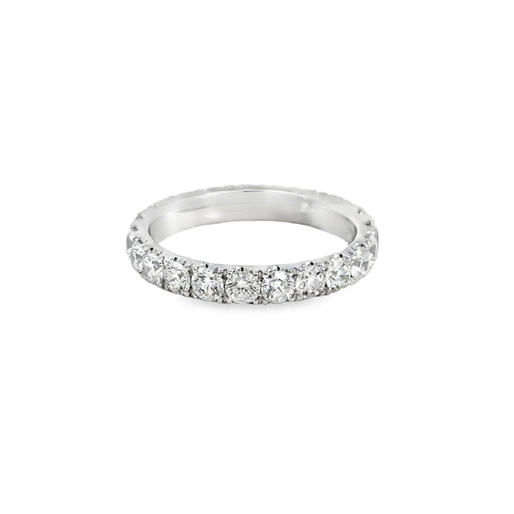 1.83 CTW Diamond Eternity Band 18K White Gold – 3MM Wide