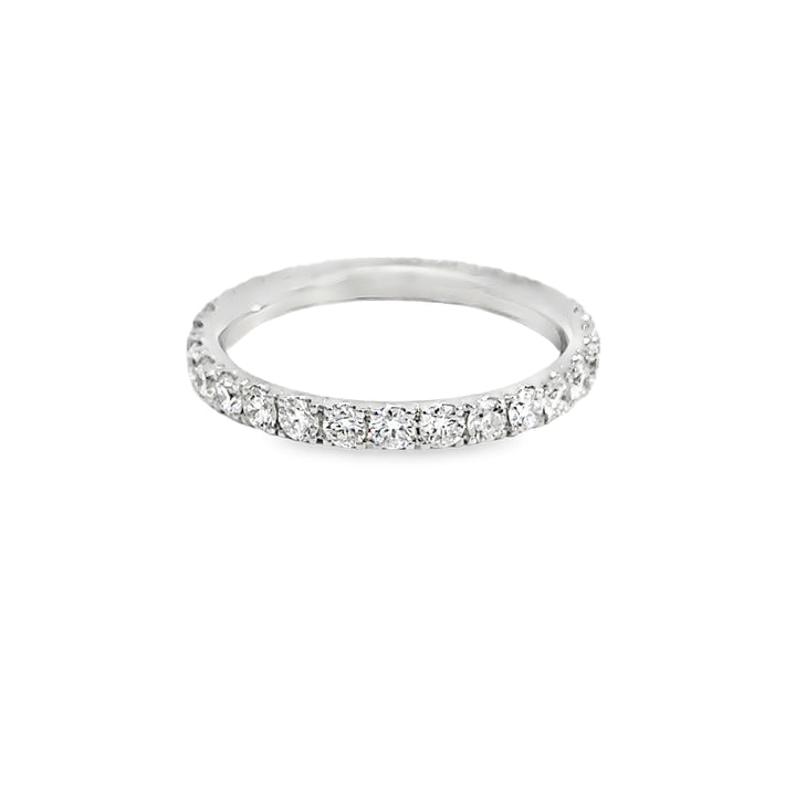 1.05 CTW Diamond Eternity Band 18K White Gold – 2.2MM Wide
