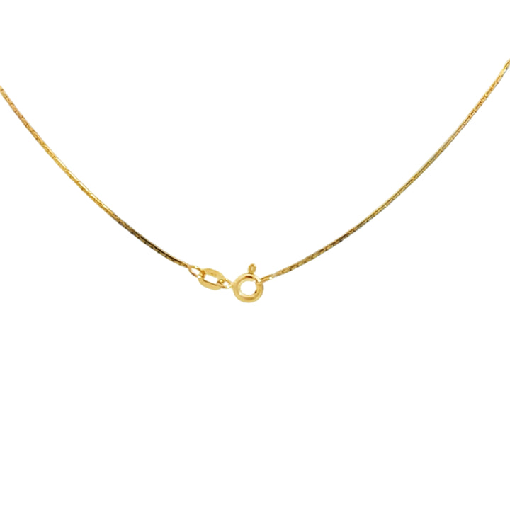 14K Yellow Gold Singapore Chain Necklace – 16" with 14" Adjustable Option