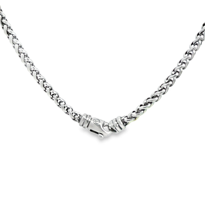 Pre-Owned David Yurman Sterling Silver 4MM Wheat Chain Necklace – 18"