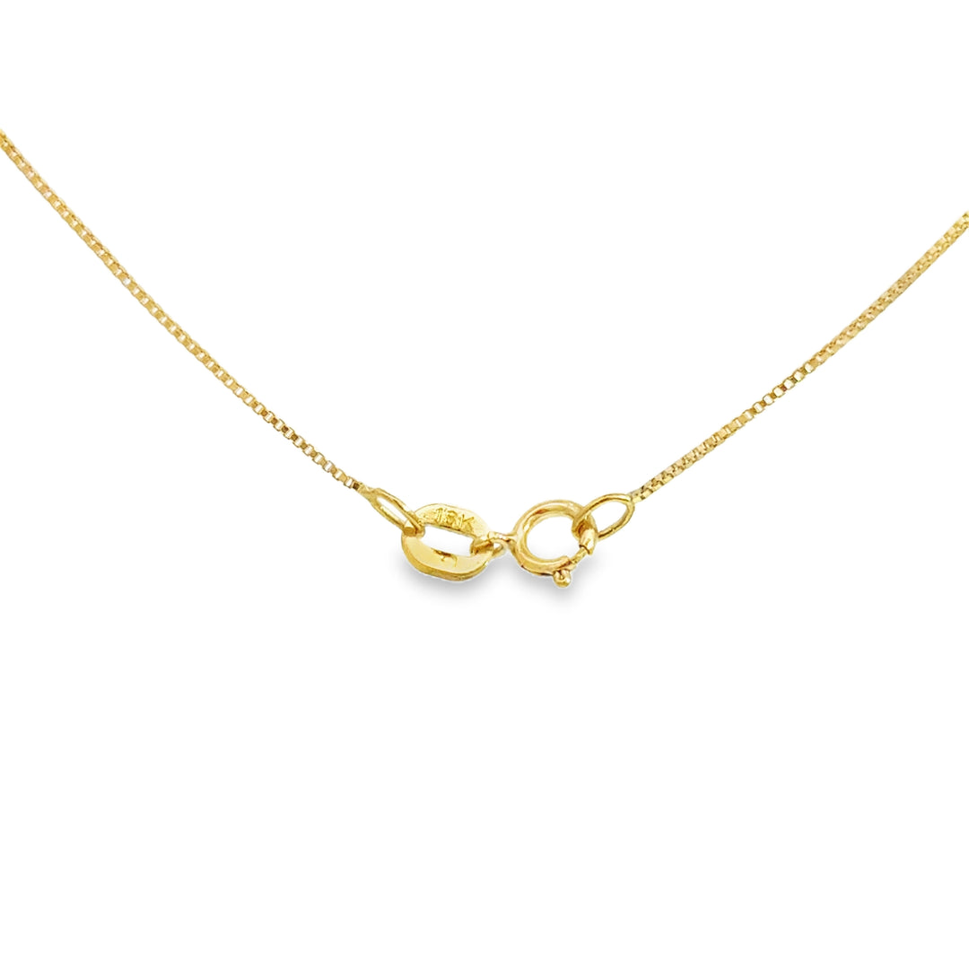 0.5MM 18K Yellow Gold Box Chain Necklace – 20"