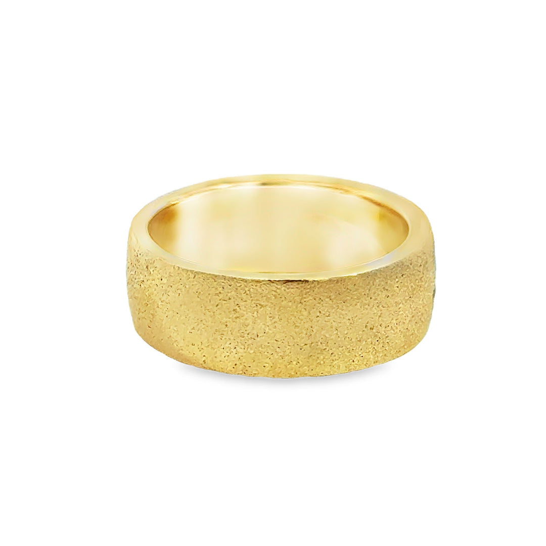 0.87 CT Diamond Wide Band, 14K Yellow Gold