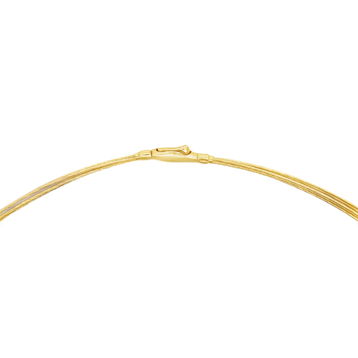 14K Yellow Gold Five-Strand Wire Necklace – 20"