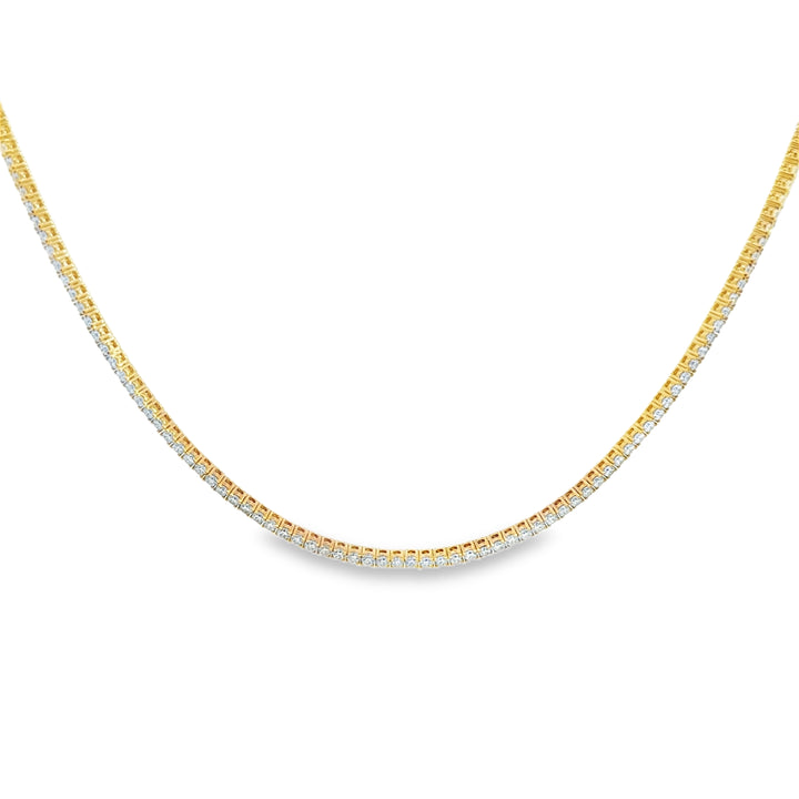 5.50 CTW Diamond 14K Yellow Gold Tennis Necklace