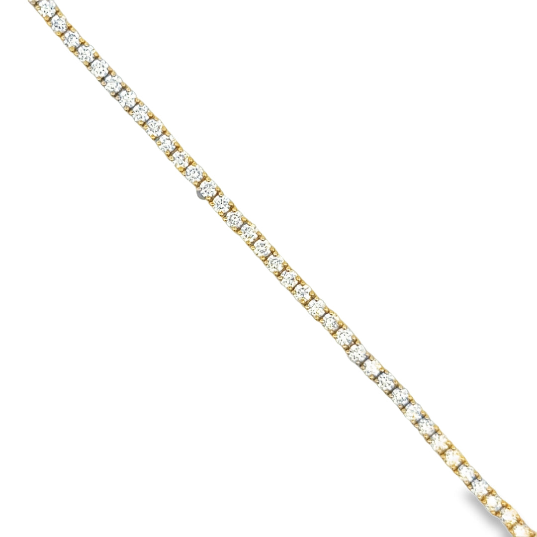 2.31 CTW Diamond 14K Yellow Gold Tennis Bracelet