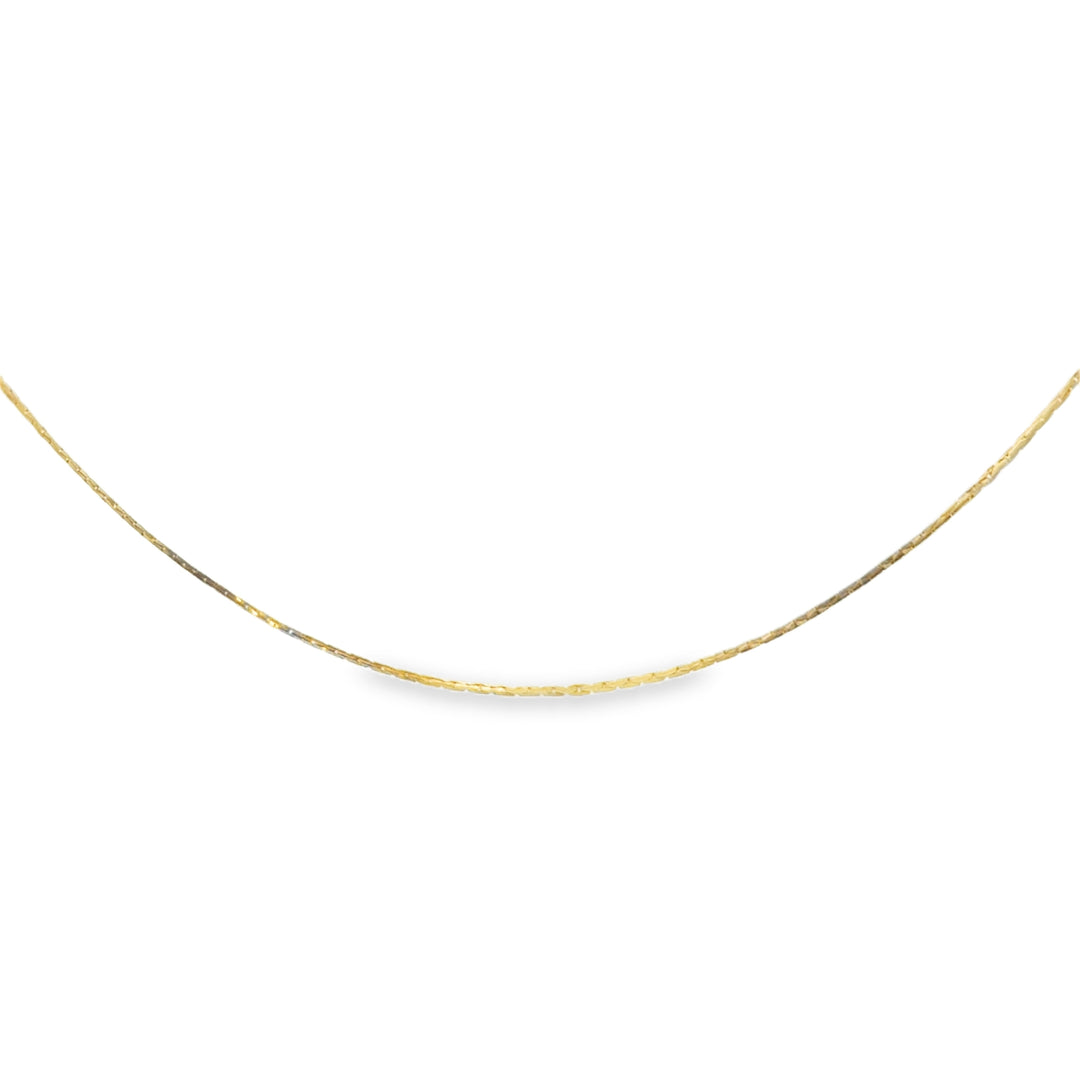 14K Yellow Gold 18" Box Chain Necklace