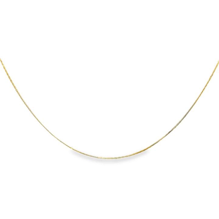 14K Yellow Gold 18" Box Chain Necklace
