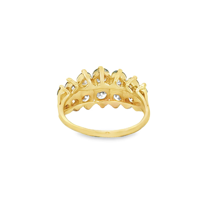 1.80 CTW Diamond 14K Yellow Gold Two-Row Split Shank Ring