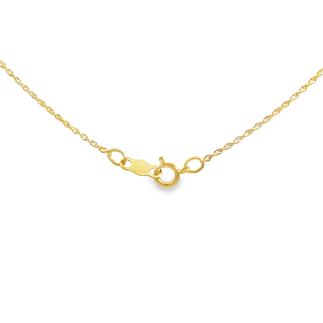 14K Yellow Gold Thin Rope Chain Necklace