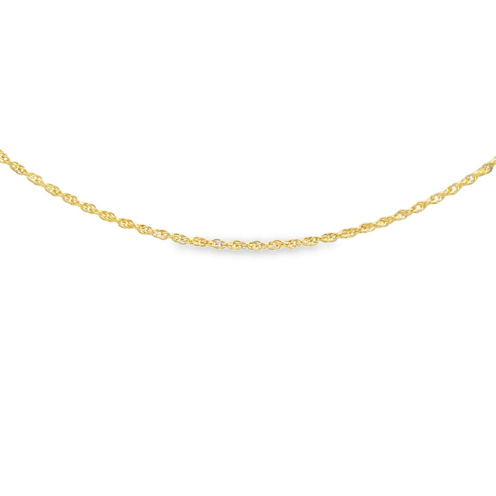 14K Yellow Gold Thin Rope Chain Necklace