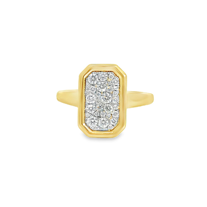 0.39 CTW Diamond 18K Yellow Gold Pavé Ring