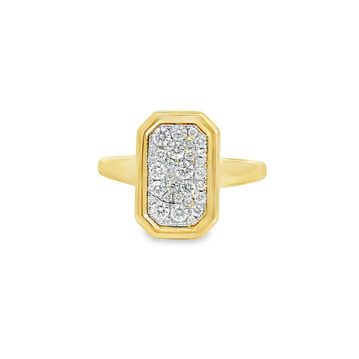 0.39 CTW Diamond 18K Yellow Gold Pavé Ring