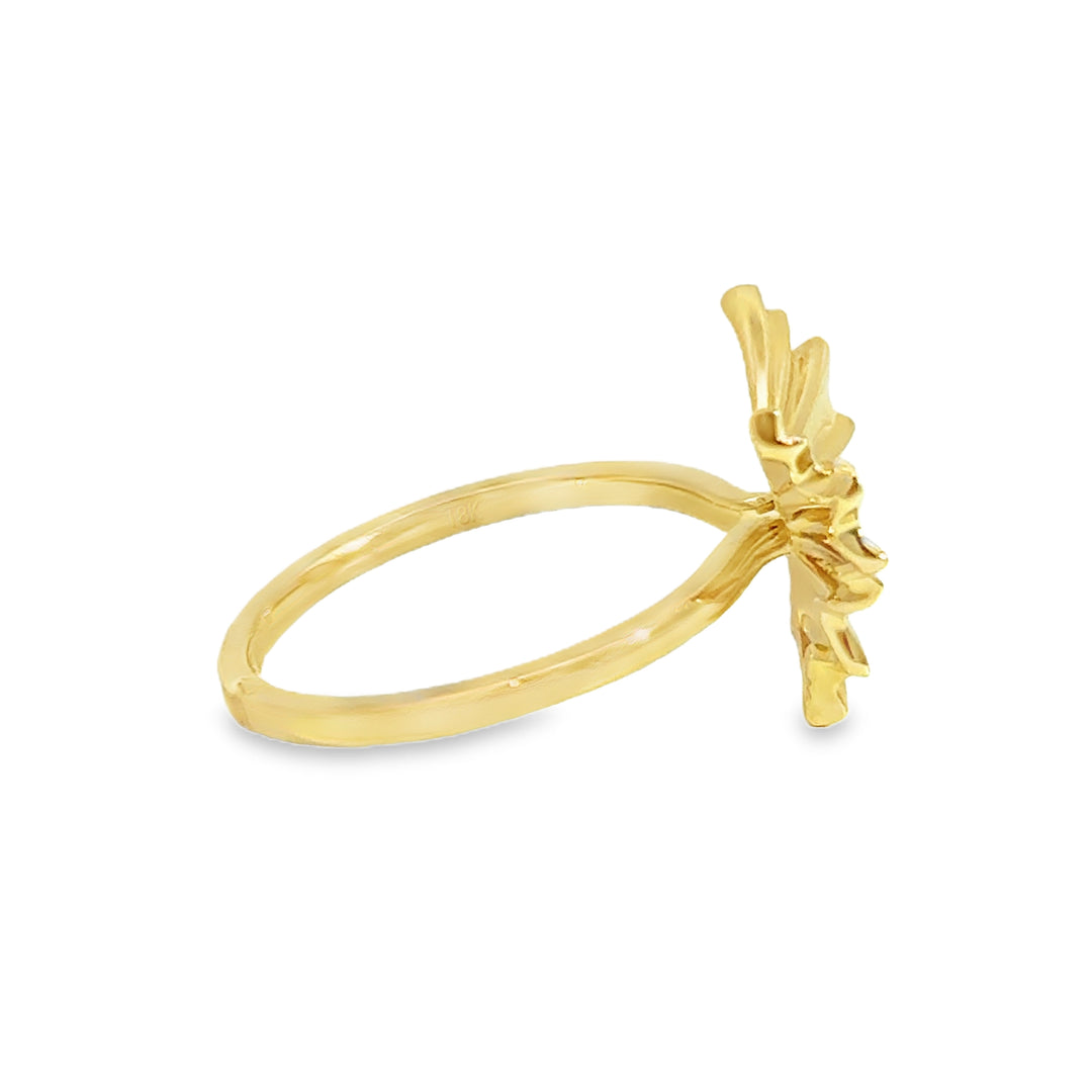 0.04 CTW Diamond 18K Yellow Gold Butterfly Ring