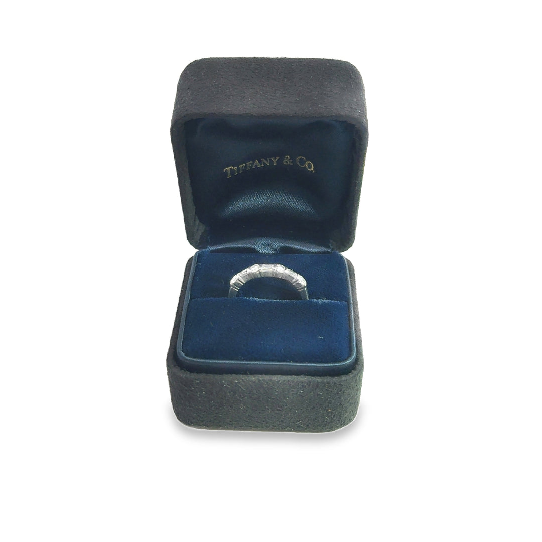 Pre-Owned Tiffany & Co. 0.35 CTW Diamond Platinum Baguette and Round Band Ring