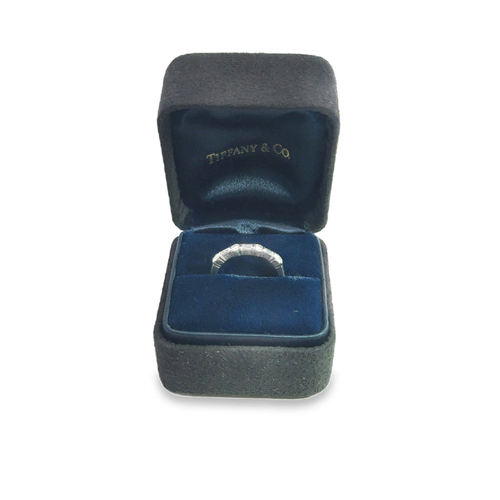 Pre-Owned Tiffany & Co. 0.35 CTW Diamond Platinum Baguette and Round Band Ring