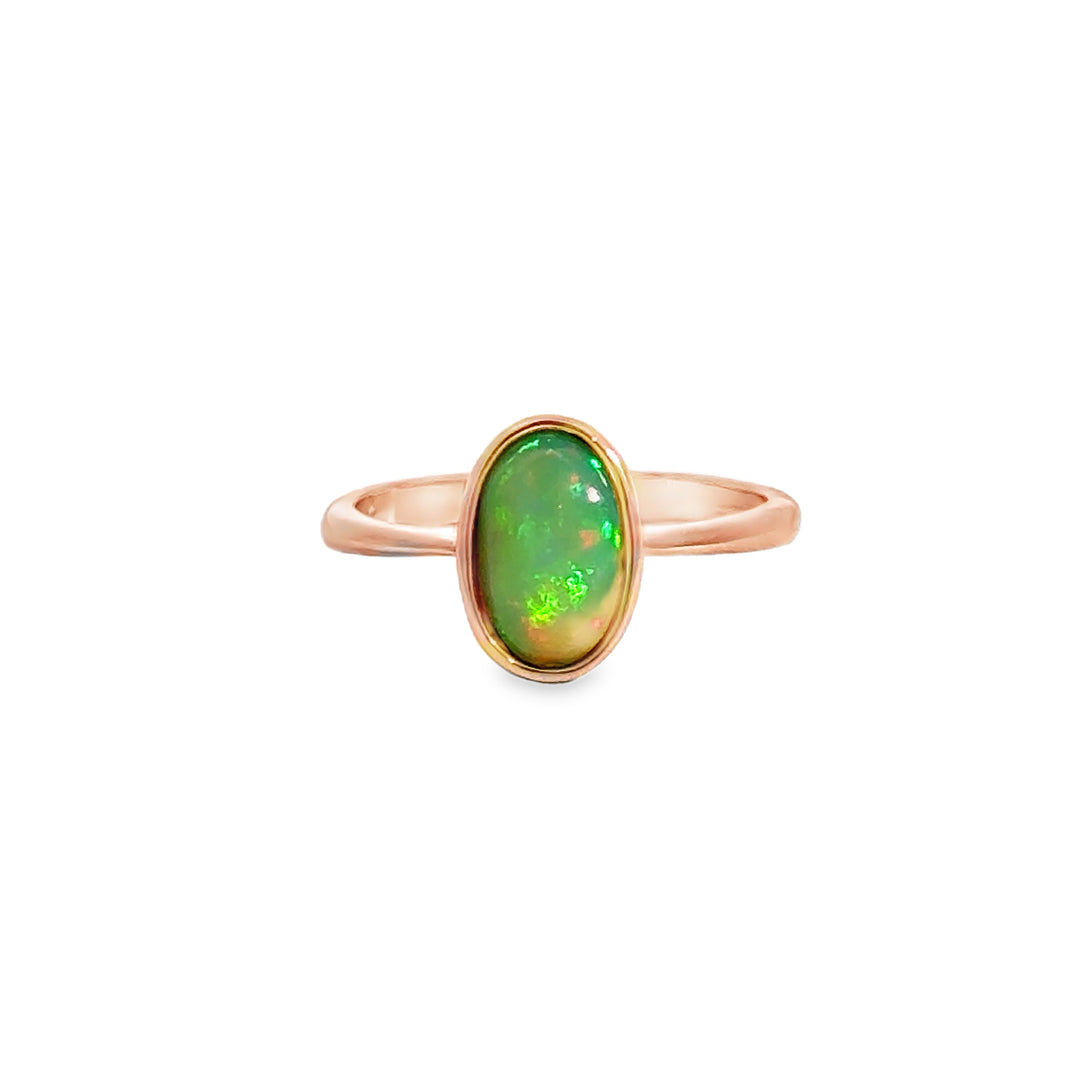 1.04CT Opal Ring in 14K Rose Gold