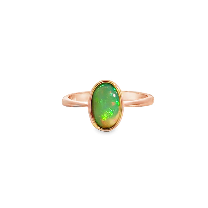 1.04CT Opal Ring in 14K Rose Gold