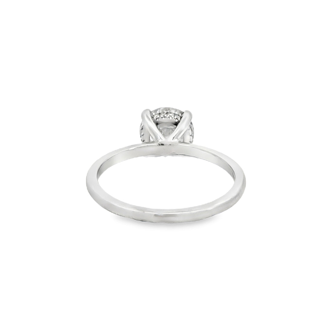 1.44CT Round Brilliant Diamond Engagement Ring (GIA Certified) in 18K White Gold
