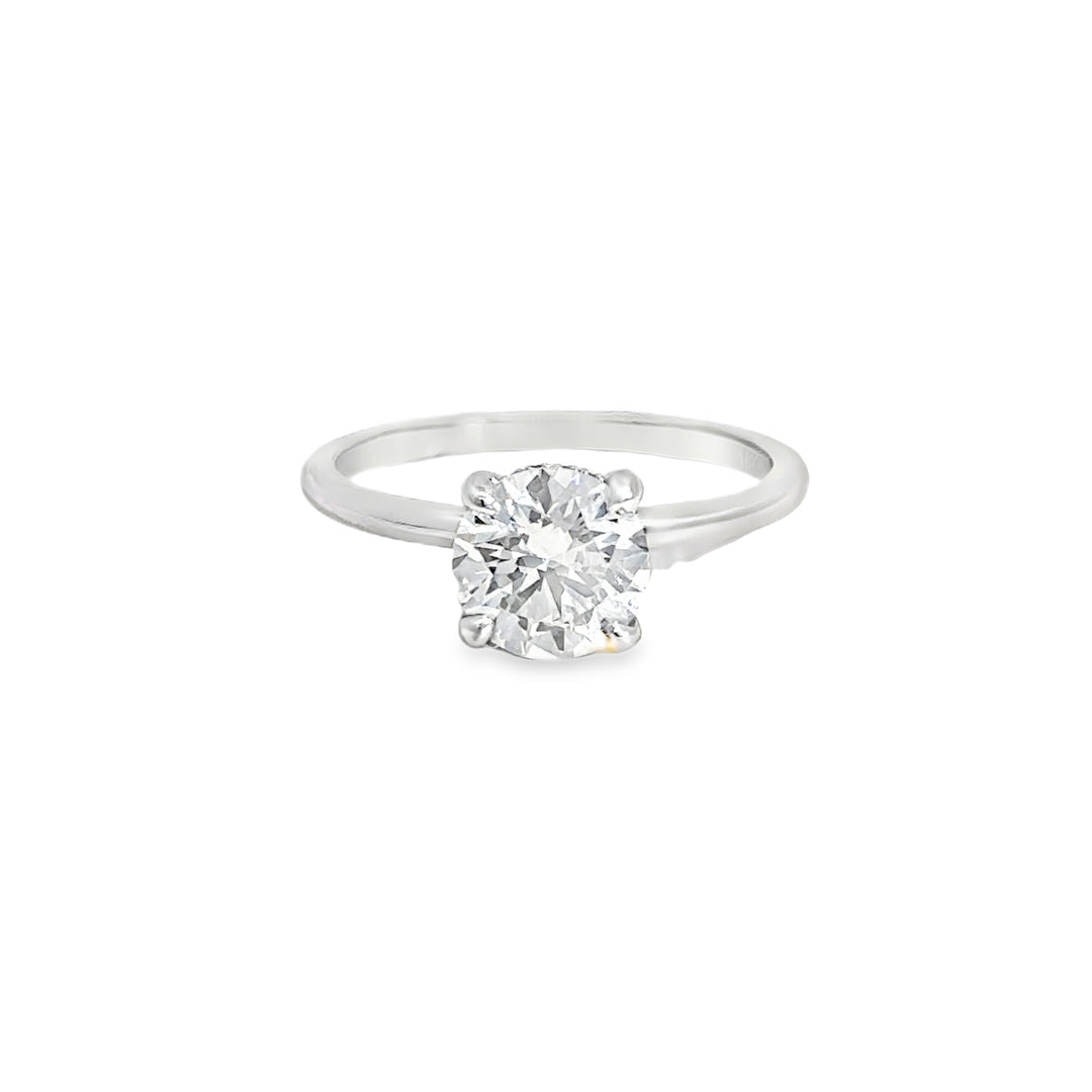 1.44CT Round Brilliant Diamond Engagement Ring (GIA Certified) in 18K White Gold