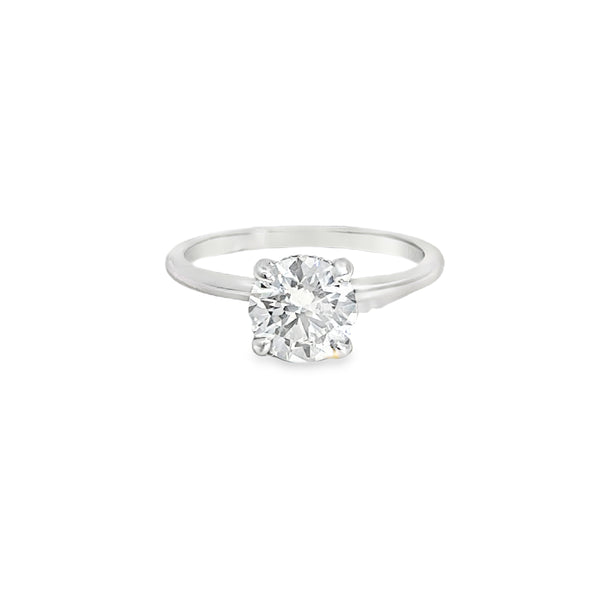 1.44CT Round Brilliant Diamond Engagement Ring (GIA Certified) in 18K White Gold