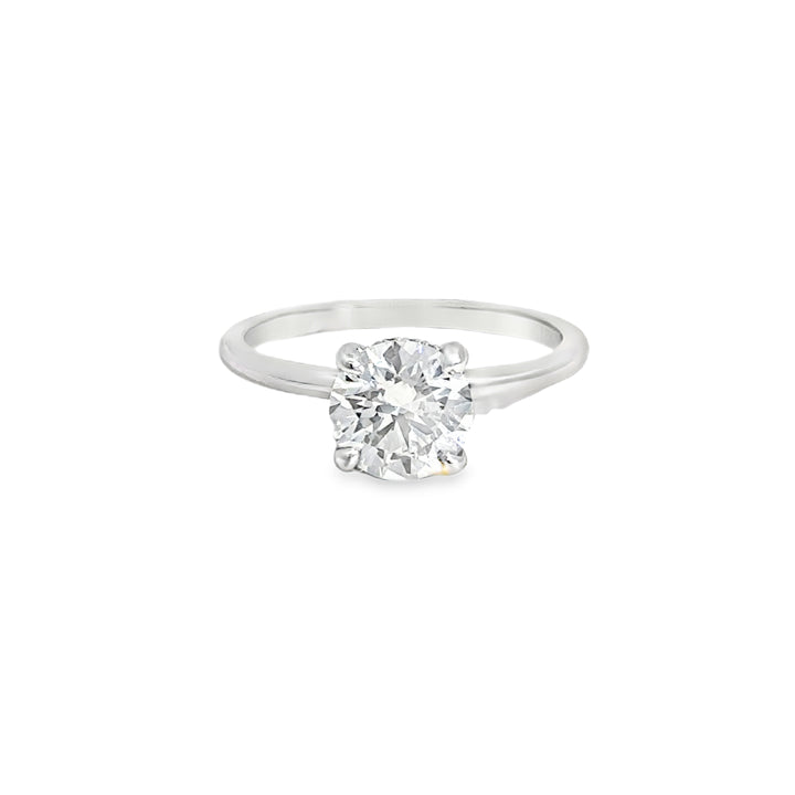 1.44CT Round Brilliant Diamond Engagement Ring (GIA Certified) in 18K White Gold