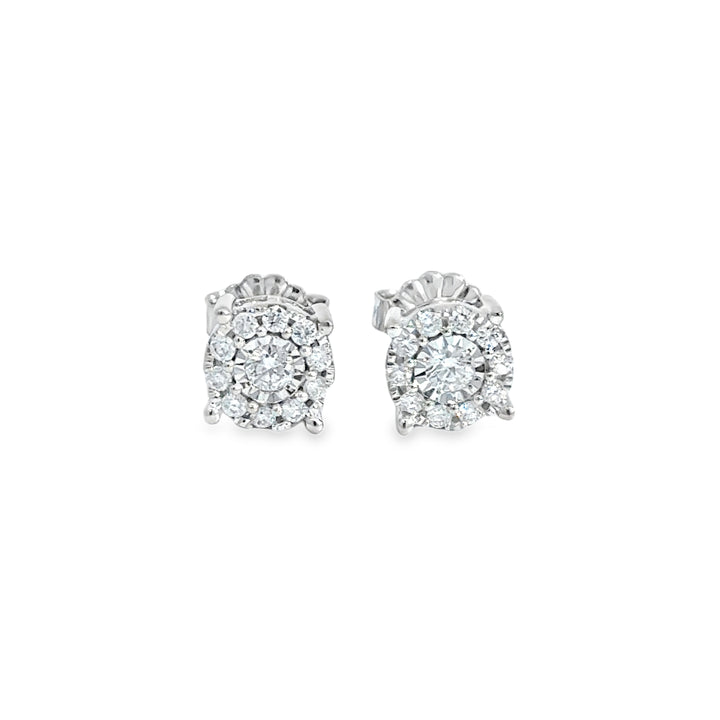 0.25CTW Diamond Stud Earrings in 14K White Gold