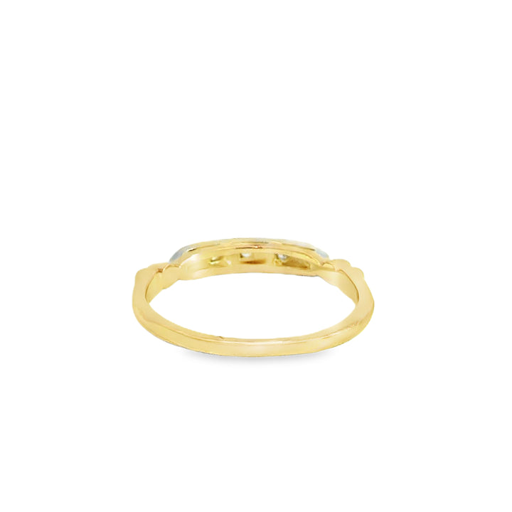 .05CTW Diamond Vintage Style Ring in 14K Yellow & White Gold