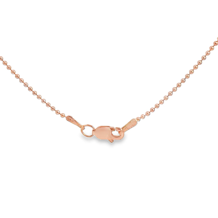 14K Rose Gold Bead Chain Necklace