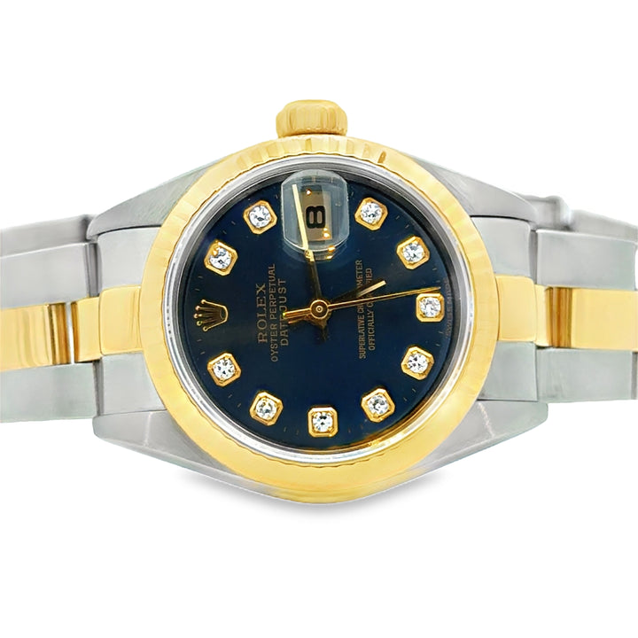 Pre-Owned Rolex Datejust Year 2000 Diamond Dial Two-Tone Stainless Steel &amp; Yellow Gold Watch Model 79173
