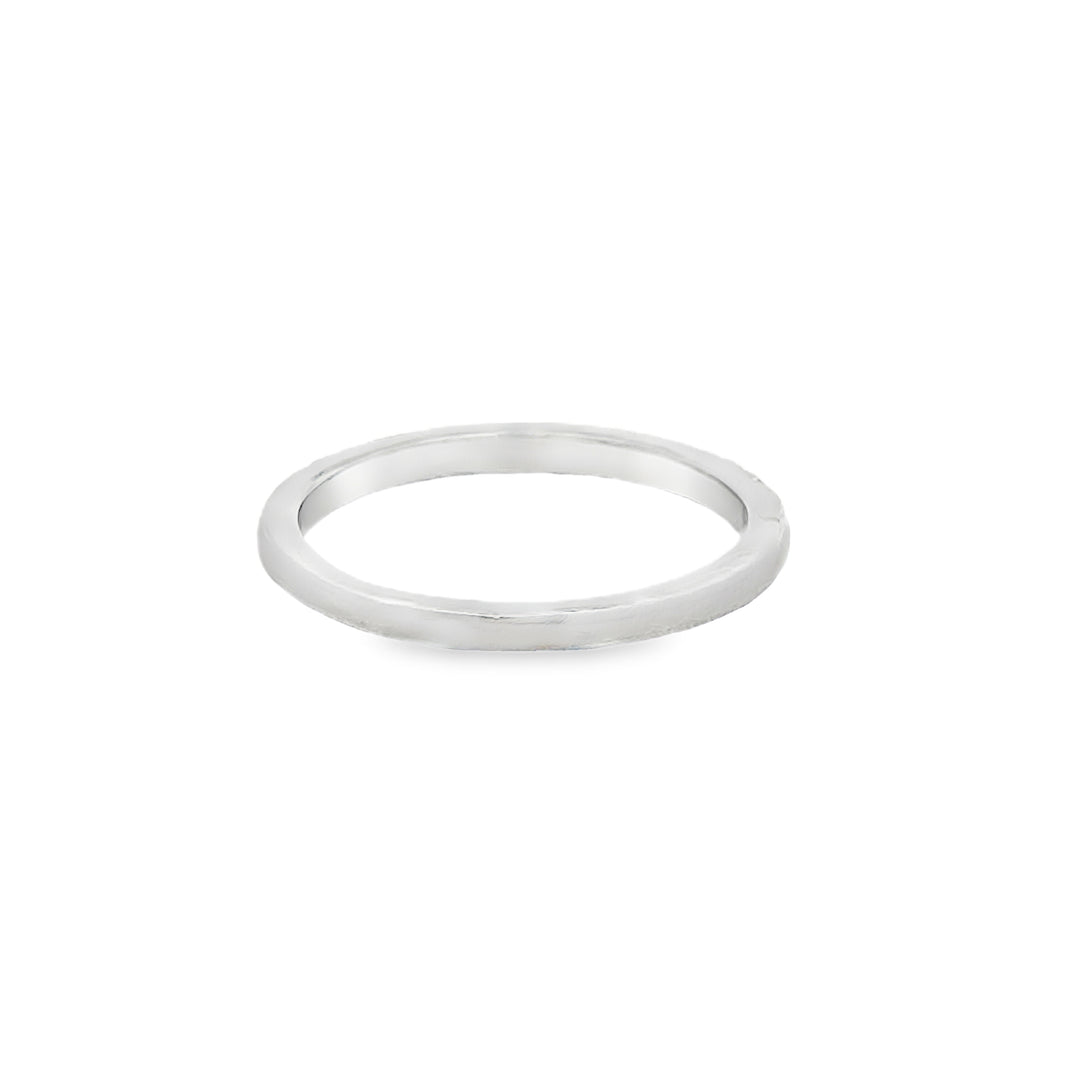 0.17 CTW Diamond Half Band Platinum Stackable Ring