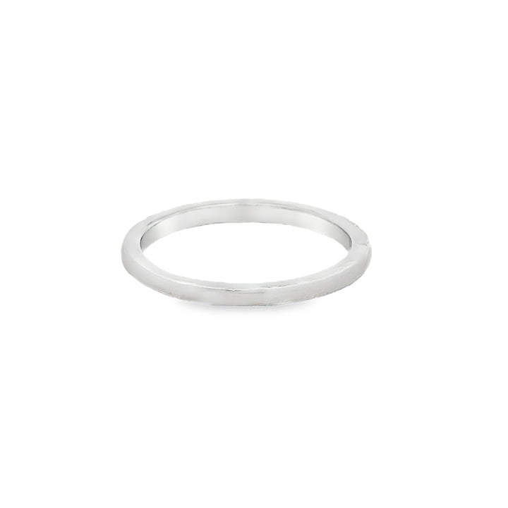 0.17 CTW Diamond Half Band Platinum Stackable Ring