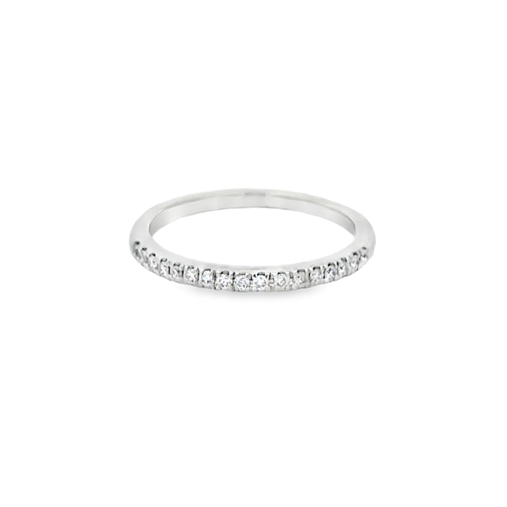 0.17 CTW Diamond Half Band Platinum Stackable Ring