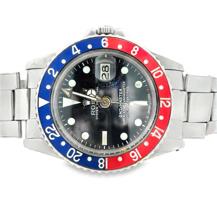 Pre-Owned Rolex GMT-Master "Pepsi" Model 1675 Stainless Steel Watch 1968