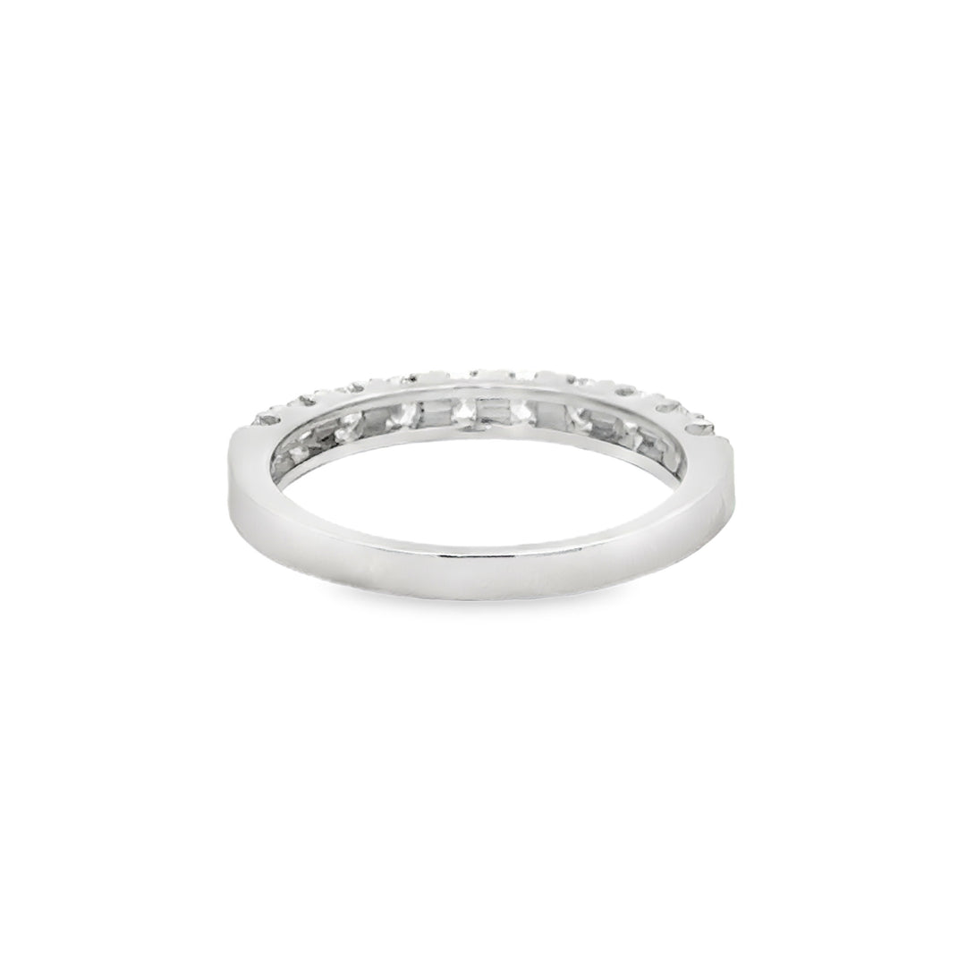 0.49 CTW Diamond 18K White Gold Band Ring