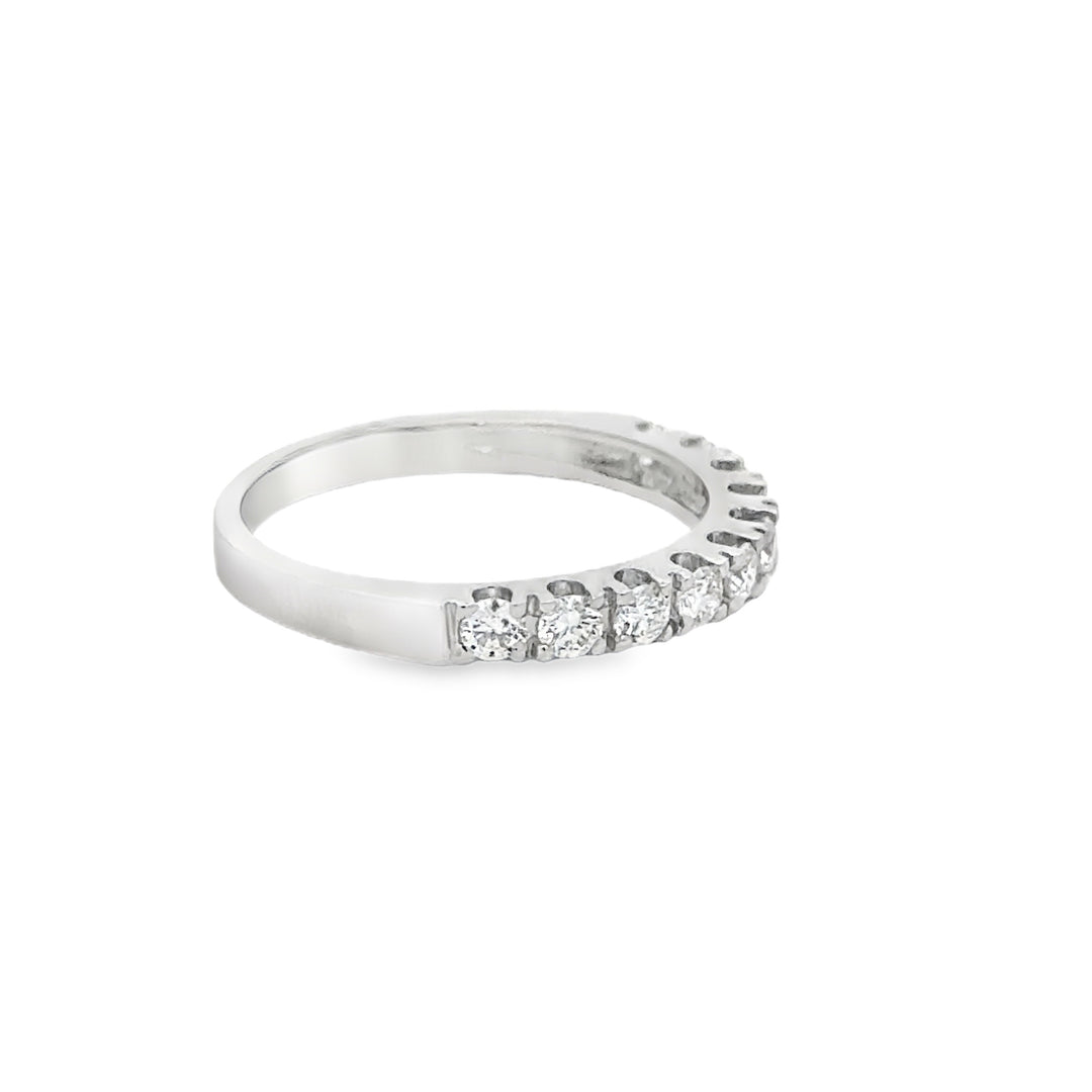 0.49 CTW Diamond 18K White Gold Band Ring