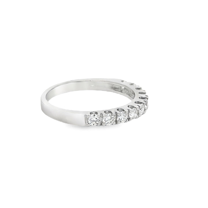 0.49 CTW Diamond 18K White Gold Band Ring