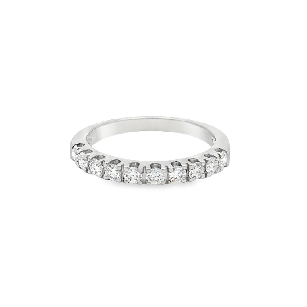 0.49 CTW Diamond 18K White Gold Band Ring