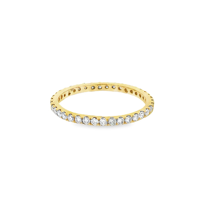 0.54 CTW Diamond 18K Yellow Gold Eternity Band Ring