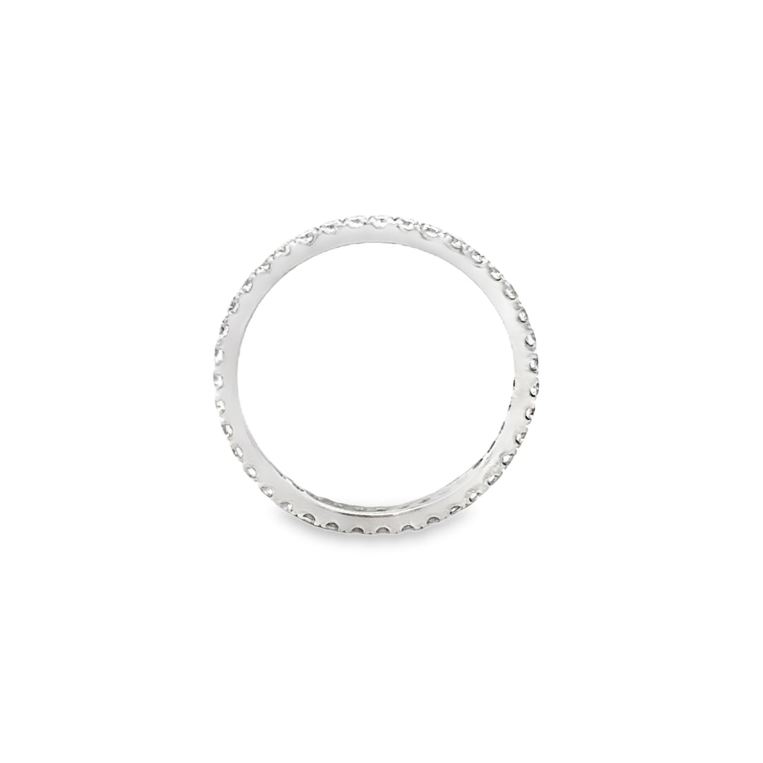 0.56 CTW Diamond 18K White Gold Eternity Band Ring