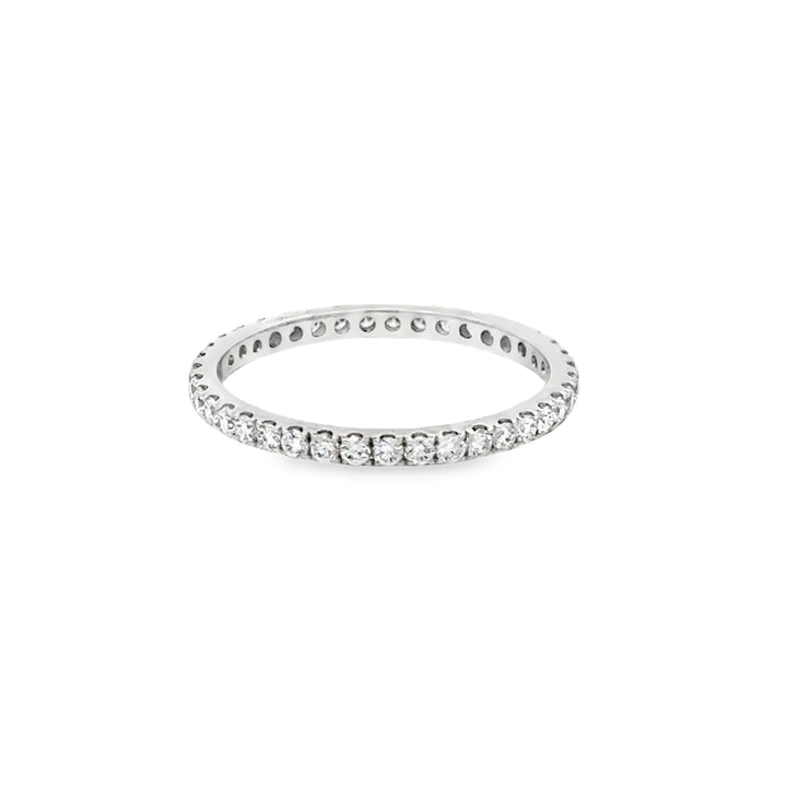 0.56 CTW Diamond 18K White Gold Eternity Band Ring