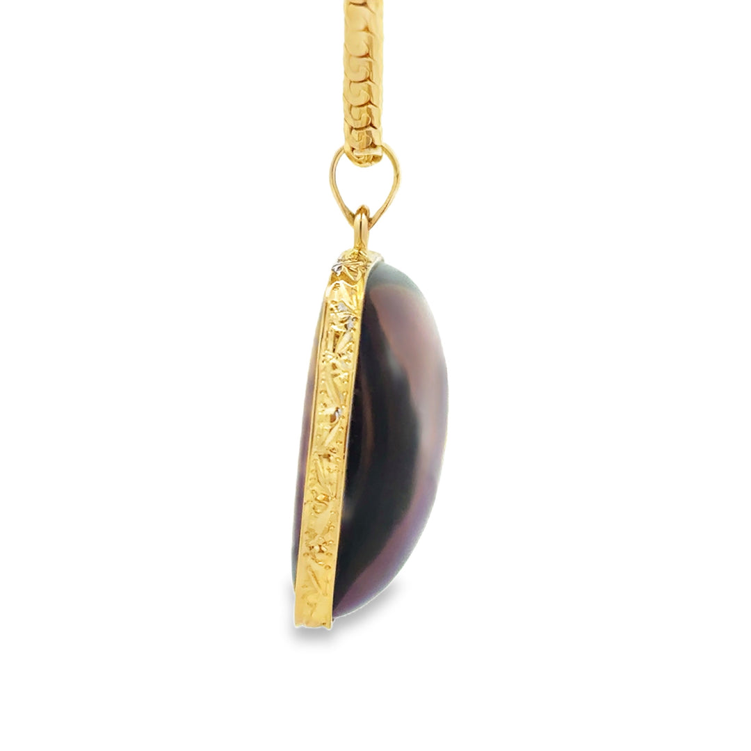 Ametrine Yellow Gold Pendant Necklace