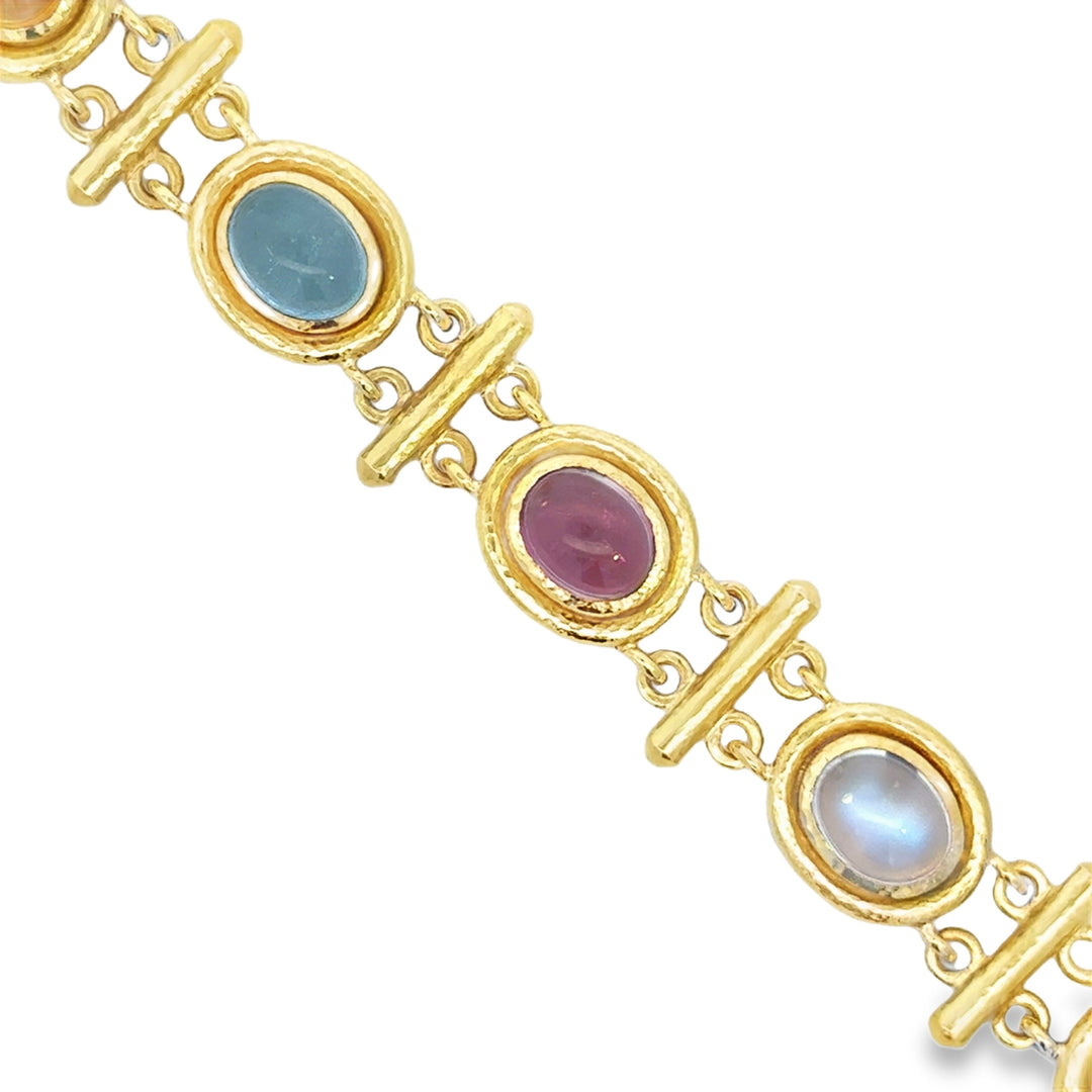 Pre-Owned Elizabeth Locke Multi-Gemstone 19K Yellow Gold Bracelet